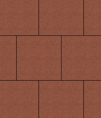 Тротуарная плитка КВАДРАТ - Гранит Красный