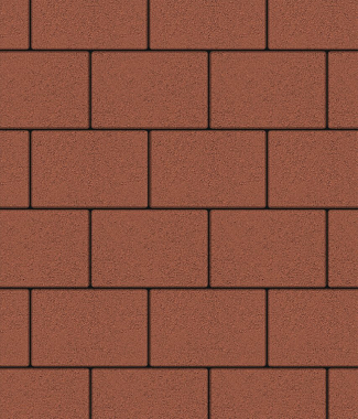 Тротуарная плитка ПРЯМОУГОЛЬНИК - Стандарт Красный